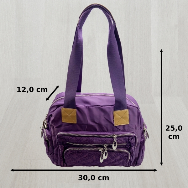 flevado Große Damen Umhängetasche Reißverschluss Freizeittasche Jugend/ Frauen lila